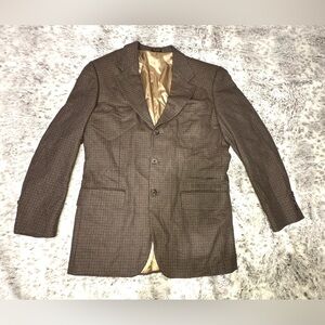 Oscar de la Renta Brown Houndstooth Sport Coat